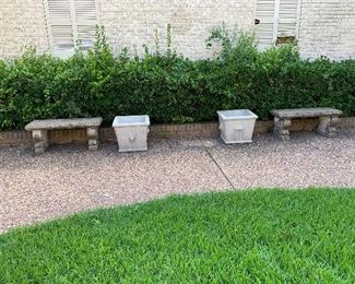 Concrete Benches & Planters