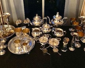 Sterling and Silver Plate Stemware & Holloware