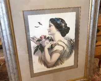 Antique LaFosse Litho, beautifully framed!