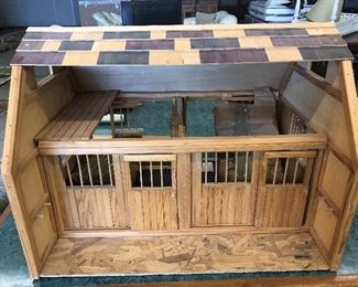 Hand made wood "play" stable