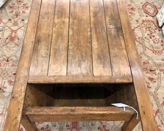 Antique grain bin with sliding top - repurposed into a coffee table!