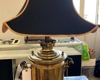 Antique samovar lamp made by Batashov Factory in Tula, Russia