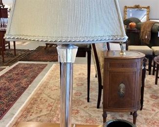 Pair of crystal lamps