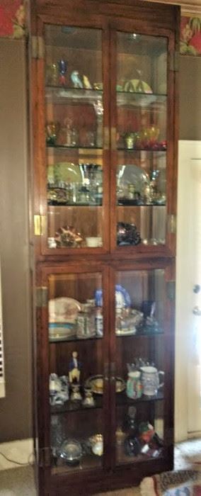 Display cabinet full of small items