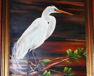 Amazing Egret painting