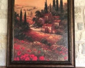 Poppy Field oil painting 