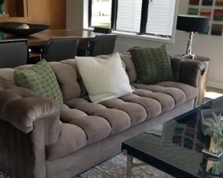 Arudin Pewter Tufted Couch