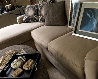 In The Family Room Waiting Is This Super Nice Two Piece Sectional...Neutral Color and Again Like New!...