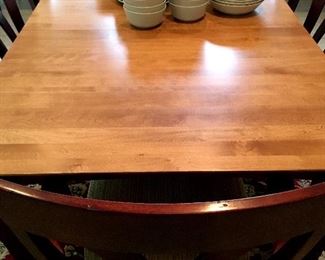 The Showstopper Is Really This Beautiful Dining Set...6 Chairs...Two Leaves...Ready To Go Home With You!...