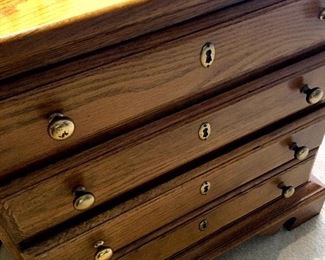 Small Map Chest Side Table...With Key!...