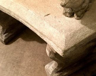 The Cutest Concrete bench Ever...Mr. Bunny Is Separate...