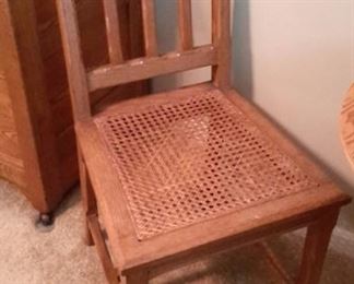 2 cane seat chairs