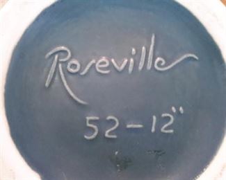Vintage Roseville 12" Foxglove vase, 52-12. No cracks or chips!