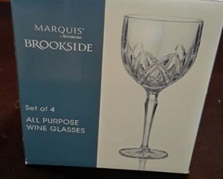 Marquis by Waterford "Brookside" all purpose wine glasses, in box.