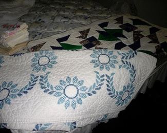 hand embroidered and quilted