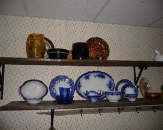 Flow blue dishes / pottery / etc