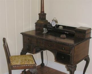 Small Desk in Walnut 1930s era