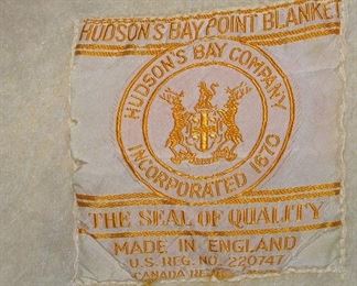 Label from Two Hudson Bay Wool Blankets