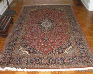 Hand Made Iranian Kashan Rug 4 x8 X 7 x7