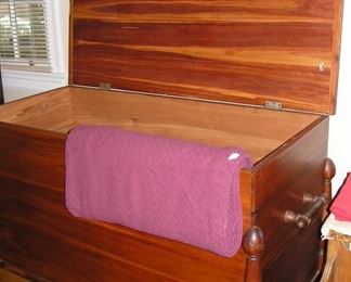 Exquisite Cherry Blanket Chest inside view