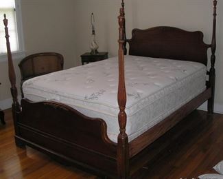 Queen size four poster, new mattress