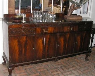 5 ft 11 inches wide, 22 and 1/2 deep and 3 ft 3 inches tall