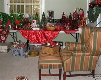 Chair/Ottoman with Xmas