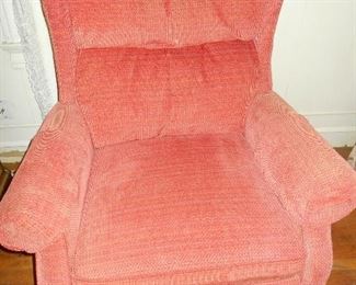 Bright orange reclining chair