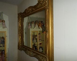 55"x66" chalk ware wall mirror