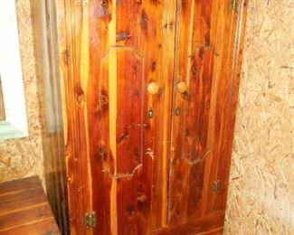 Vintage cedar wardrobe