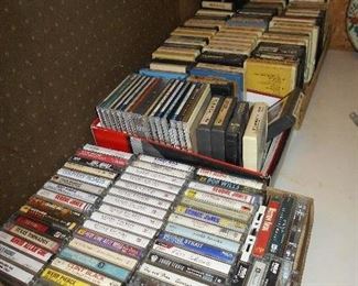 8 track, cassettes and CD's