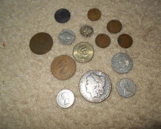 Foreign and US coins