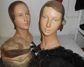 Vintage mannequin heads