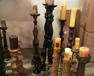some of the huge decorative candleholders