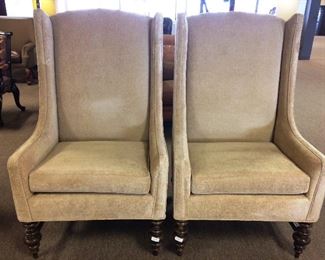 2 wing back chairs