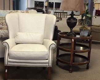3 tier table, Single wing back chair
