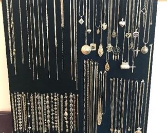 Sterling silver necklaces and bracelets