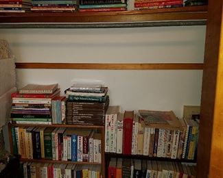 More books...top shelf books are on antiques & collectibles