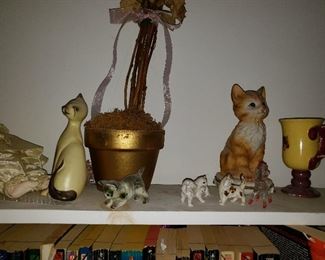 CATS CATS CATS! many cat figurines