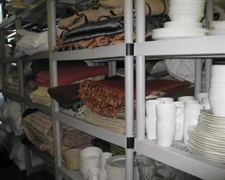 curtain panels, 20+ sets of everyday china