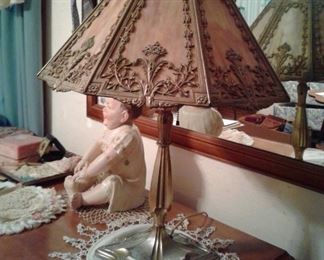 antique brass lamp