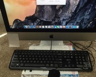 Apple computer, keyboard and mouse