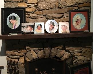 hand painted china on tiles