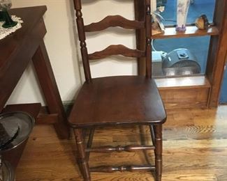 3 ladder back chairs
