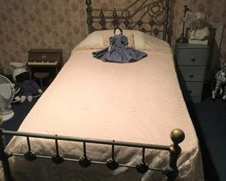 antique brass bed