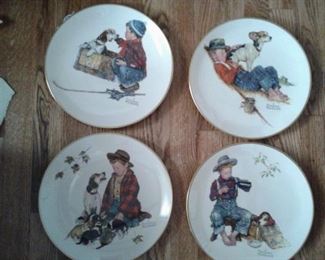 Norman Rockwell collector plates A Boy and His Dog