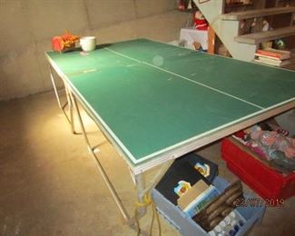 ping pong table and accessories