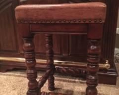 Small 2 Seater Bar with Brass Rail and Great Storage. Includes 2 Stools