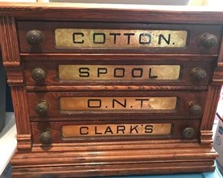 Clark antique thread container 