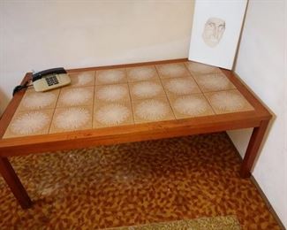Basement Room Left:  MCM Tile Coffee Table